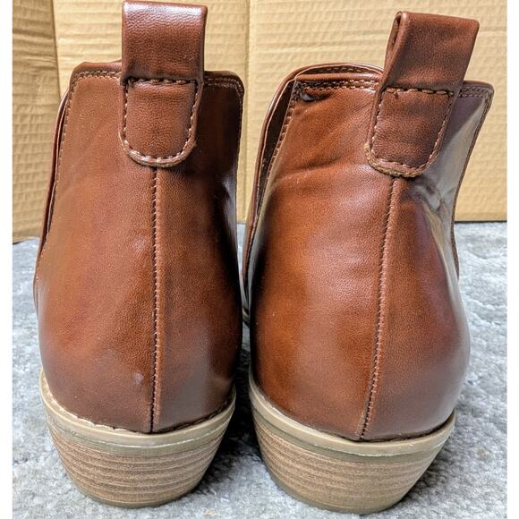 Universal Thread Nora Cut Out Ankle Booties Womens Size 11 dark cognac vegan - Picture 6 of 9